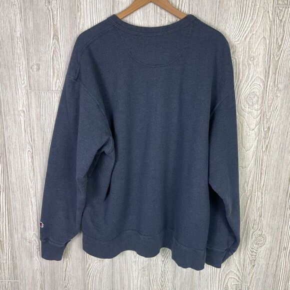 Champion Men's Size 2XL XXL Navy Blue Pullover Crewneck Sweater - Picture 2 of 7